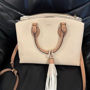 ALDO Cream and Tan Women's Bag